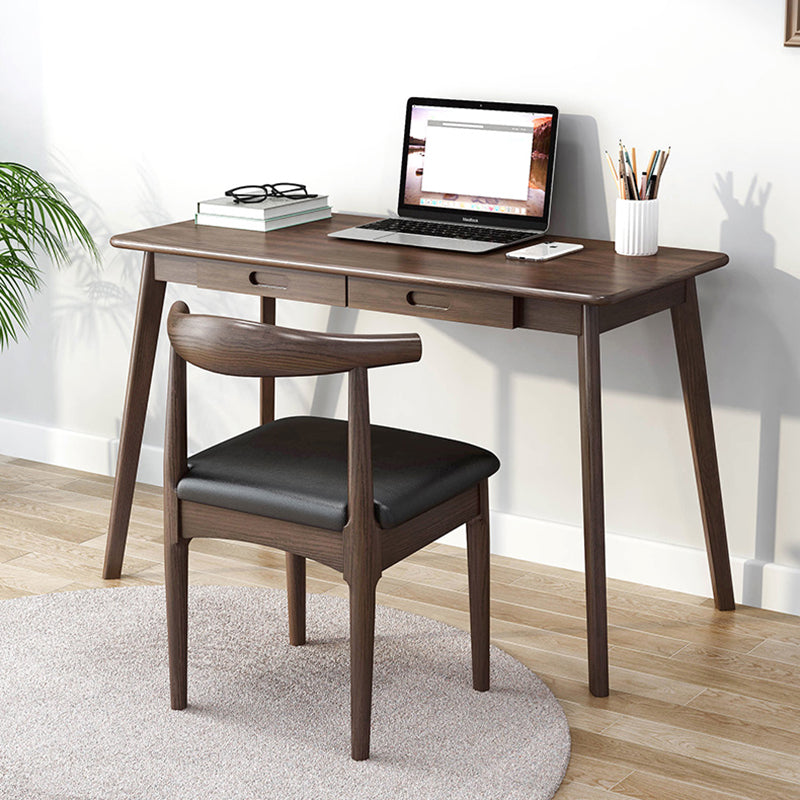 Silla de comedor de estilo tradicional, silla individual lateral sin brazos de cocina con patas de madera