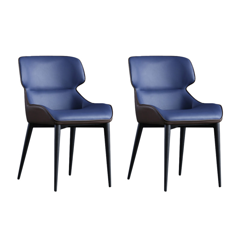 Chaises avec accoudoirs à oreilles de salle à manger en métal de style industriel (Ensemble de 2)