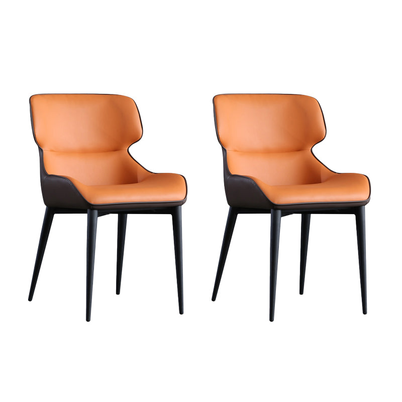 Chaises avec accoudoirs à oreilles de salle à manger en métal de style industriel (Ensemble de 2)