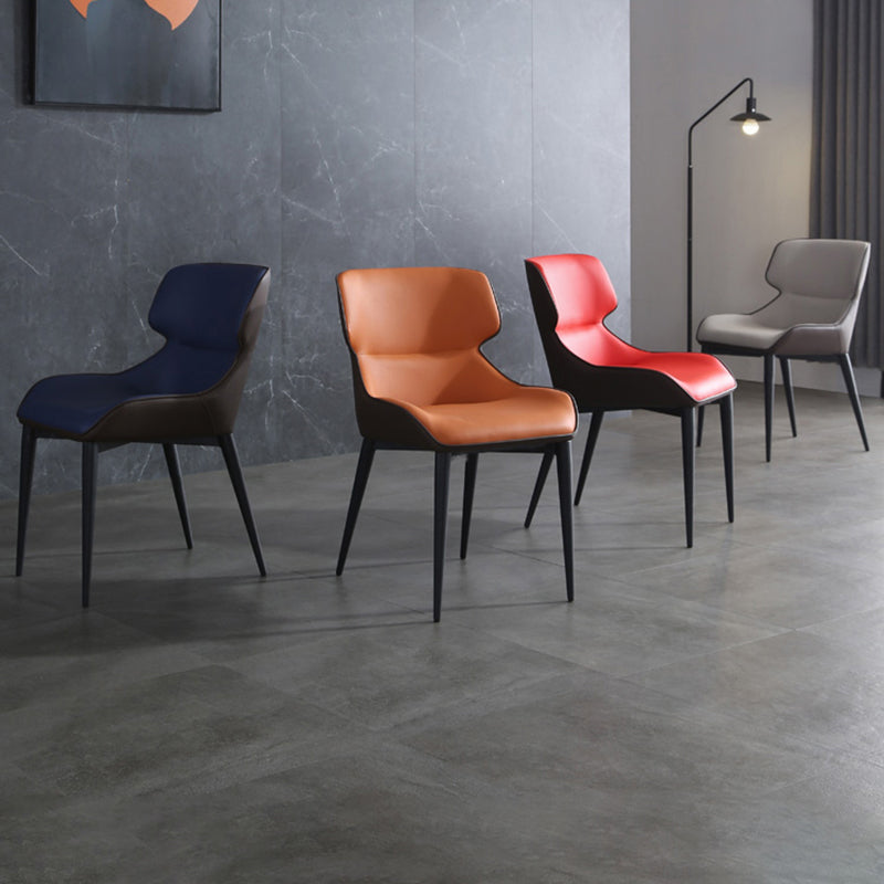 Silla de metal de estilo industrial, sillones orejeros para comedor (juego de 2)
