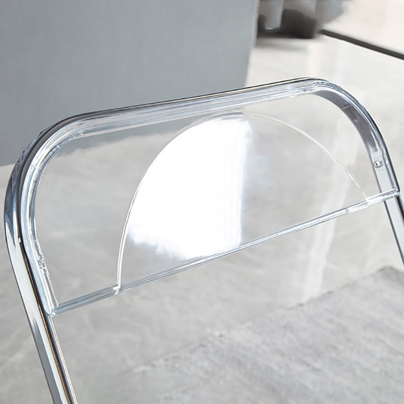 Industrial Style Plastic Dining Armless Chair Open Back Single Dining Side Chair for Restaurant