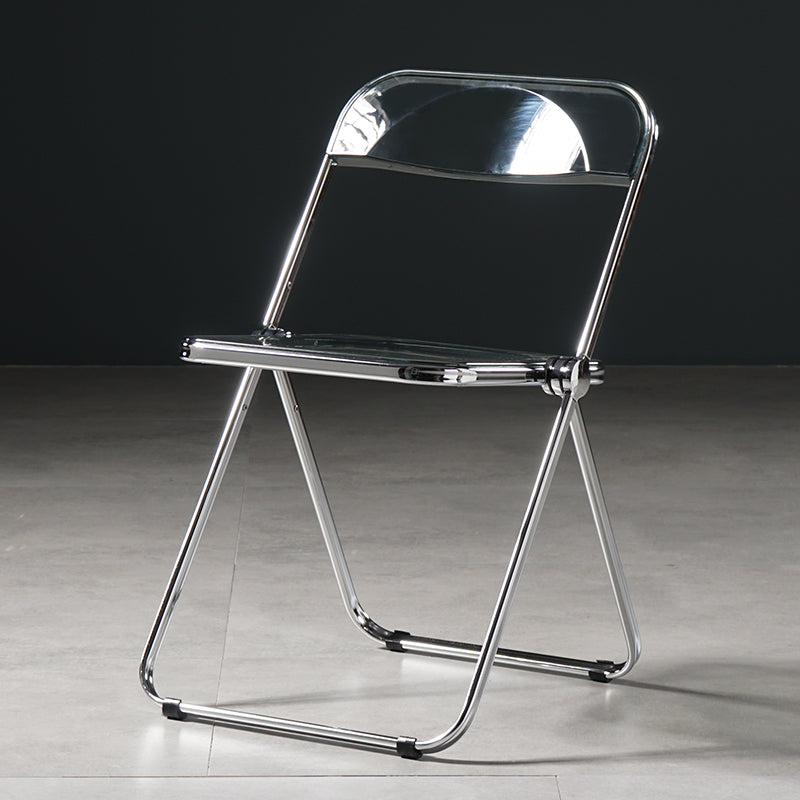 Chaise de salle à manger sans bras en plastique industriel, chaise latérale de salle à manger à dossier ouvert pour restaurant