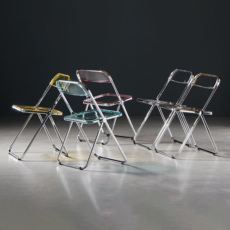 Chaise de salle à manger sans bras en plastique industriel, chaise latérale de salle à manger à dossier ouvert pour restaurant