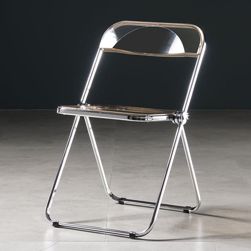 Chaise de salle à manger sans bras en plastique industriel, chaise latérale de salle à manger à dossier ouvert pour restaurant