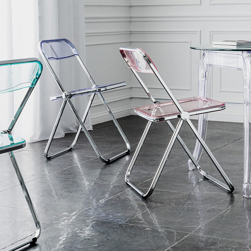 Chaise de salle à manger sans bras en plastique industriel, chaise latérale de salle à manger à dossier ouvert pour restaurant