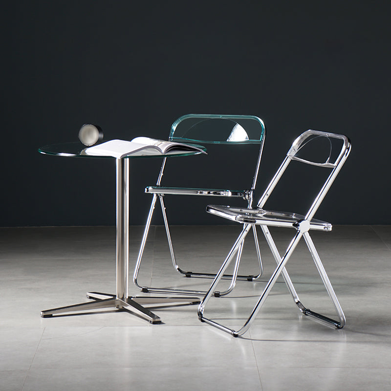 Chaise de salle à manger sans bras en plastique industriel, chaise latérale de salle à manger à dossier ouvert pour restaurant