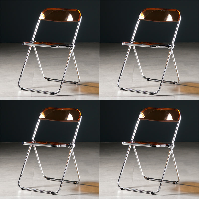Chaise de salle à manger sans bras en plastique industriel, chaise latérale de salle à manger à dossier ouvert pour restaurant