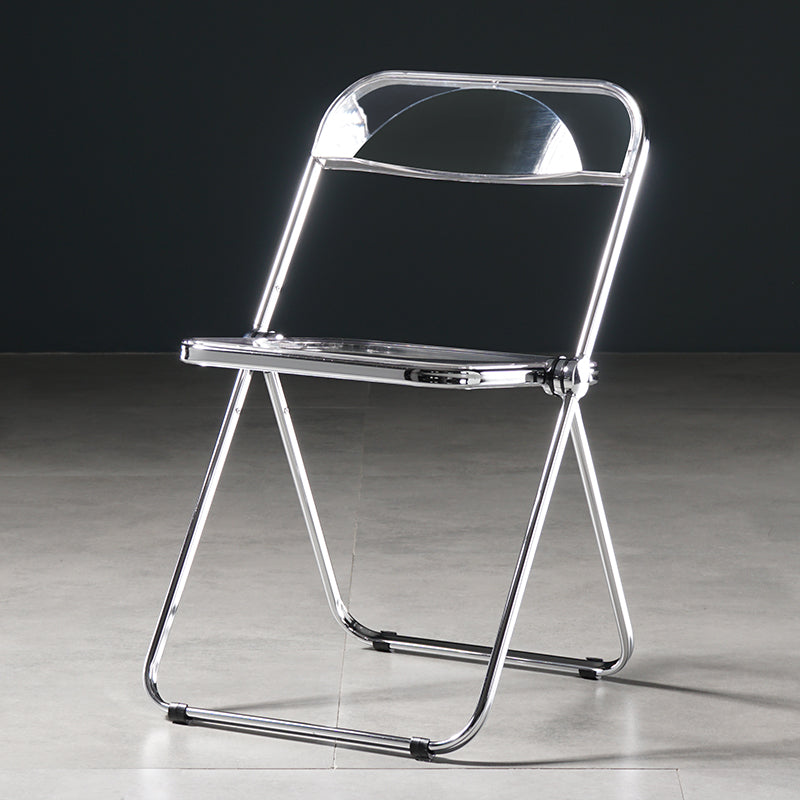 Chaise de salle à manger sans bras en plastique industriel, chaise latérale de salle à manger à dossier ouvert pour restaurant