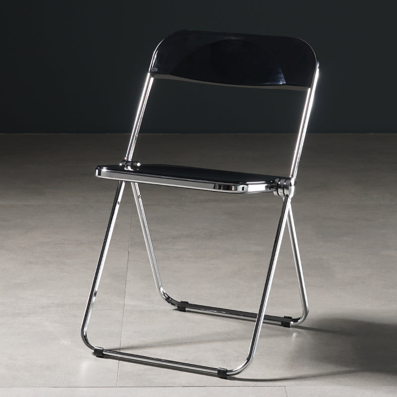 Chaise de salle à manger sans bras en plastique industriel, chaise latérale de salle à manger à dossier ouvert pour restaurant