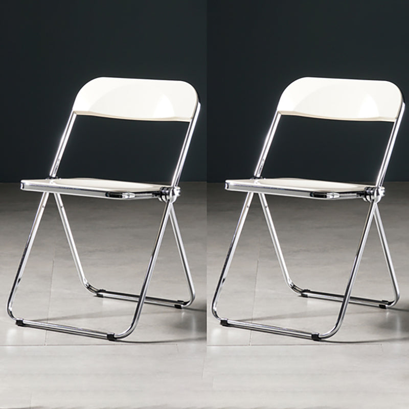 Chaise de salle à manger sans bras en plastique industriel, chaise latérale de salle à manger à dossier ouvert pour restaurant