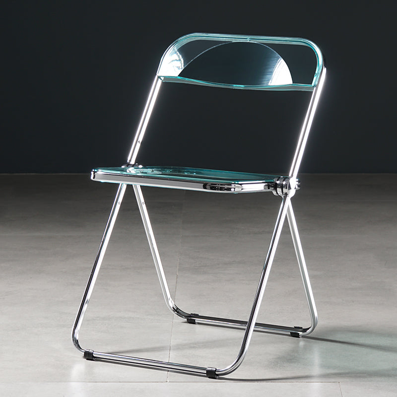Chaise de salle à manger sans bras en plastique industriel, chaise latérale de salle à manger à dossier ouvert pour restaurant
