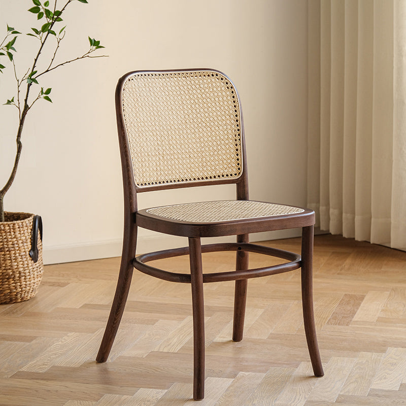 Chaise de salle à manger de style traditionnel, chaise d'appoint de cuisine sans accoudoirs avec pieds en bois