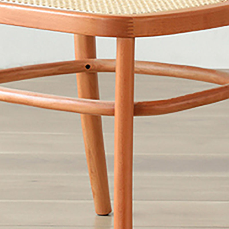 Silla de comedor de estilo tradicional, silla lateral sin brazos de cocina con patas de madera
