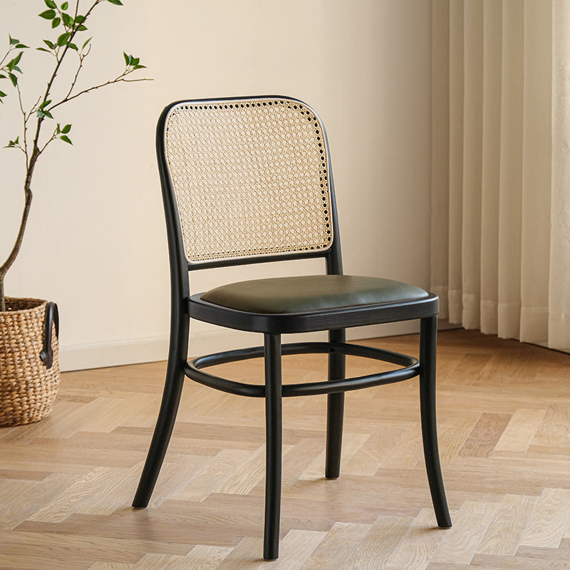 Chaise de salle à manger de style traditionnel, chaise d'appoint de cuisine sans accoudoirs avec pieds en bois