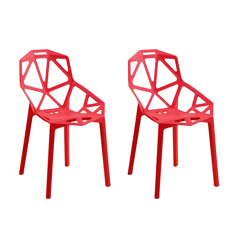Chaises de salle à manger de style contemporain, chaise latérale de salle à manger en plastique avec bras pour cuisine