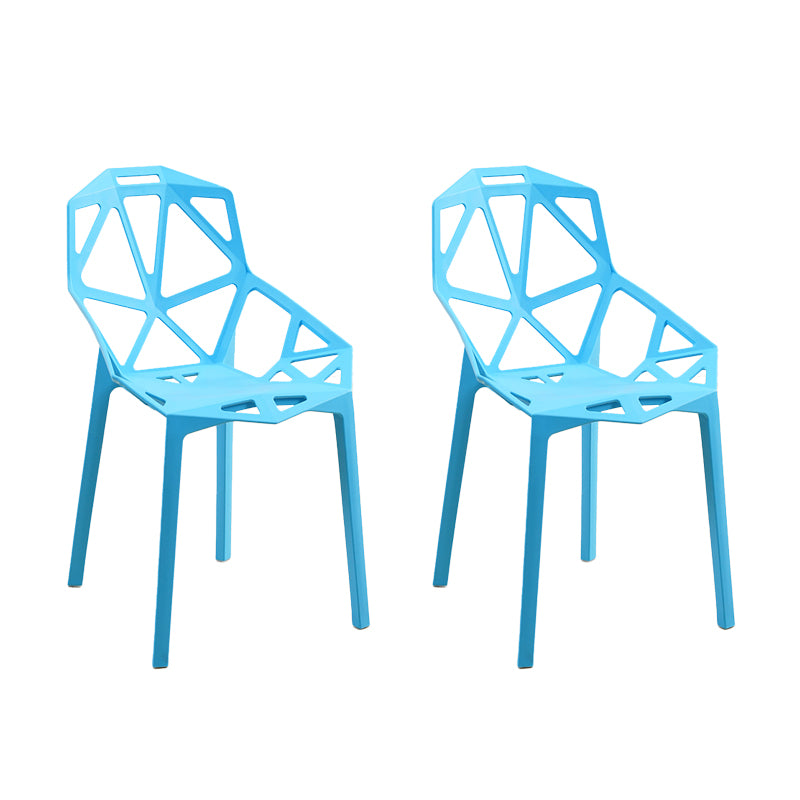 Chaises de salle à manger de style contemporain, chaise latérale de salle à manger en plastique avec bras pour cuisine