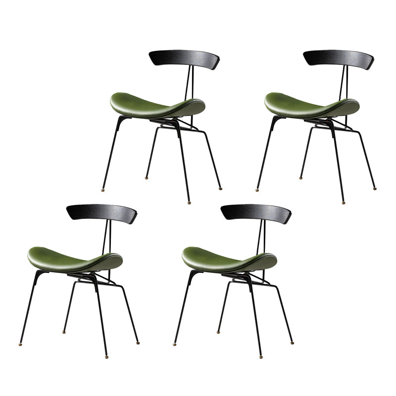 El cuero del estilo industrial que cena las sillas sin brazos abre la parte posterior que cena la silla lateral