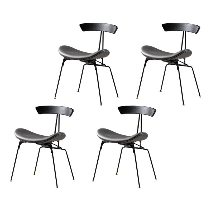 El cuero del estilo industrial que cena las sillas sin brazos abre la parte posterior que cena la silla lateral