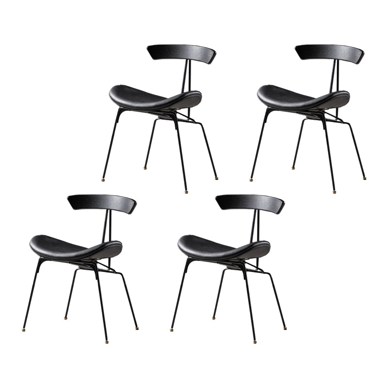 El cuero del estilo industrial que cena las sillas sin brazos abre la parte posterior que cena la silla lateral