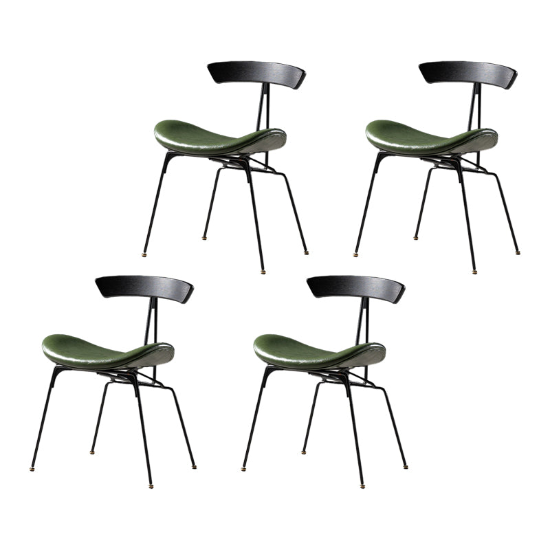 El cuero del estilo industrial que cena las sillas sin brazos abre la parte posterior que cena la silla lateral