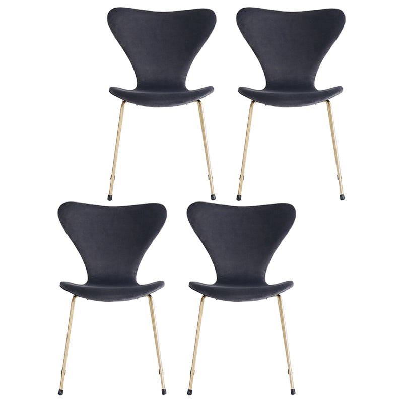 Sillas laterales sin brazos de diseño moderno, tela de lino con respaldo sólido, sillas de comedor