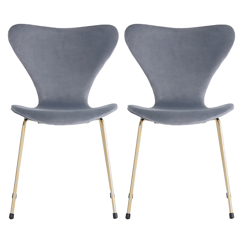 Sillas laterales sin brazos de diseño moderno, tela de lino con respaldo sólido, sillas de comedor