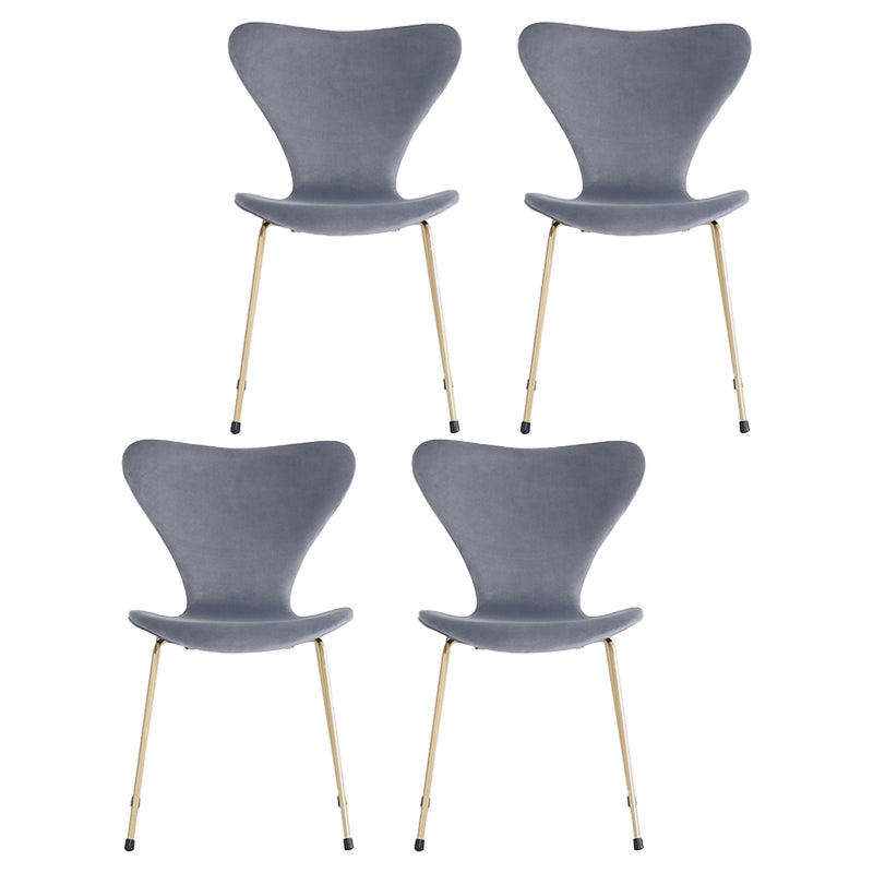 Sillas laterales sin brazos de diseño moderno, tela de lino con respaldo sólido, sillas de comedor