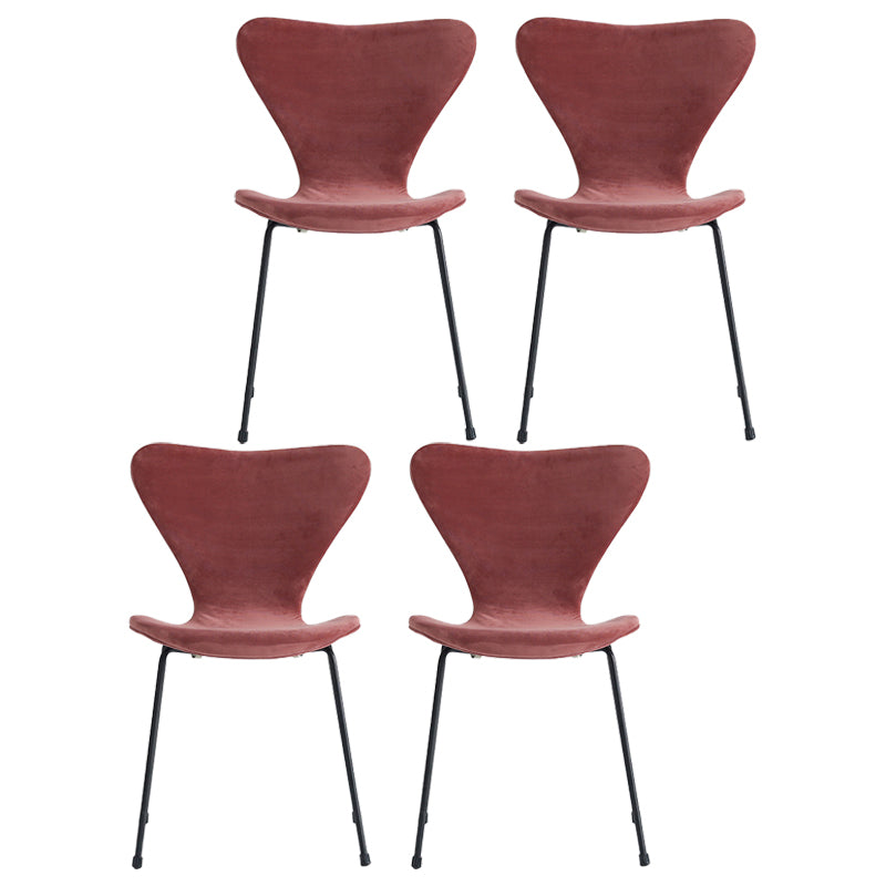 Sillas laterales sin brazos de diseño moderno, tela de lino con respaldo sólido, sillas de comedor
