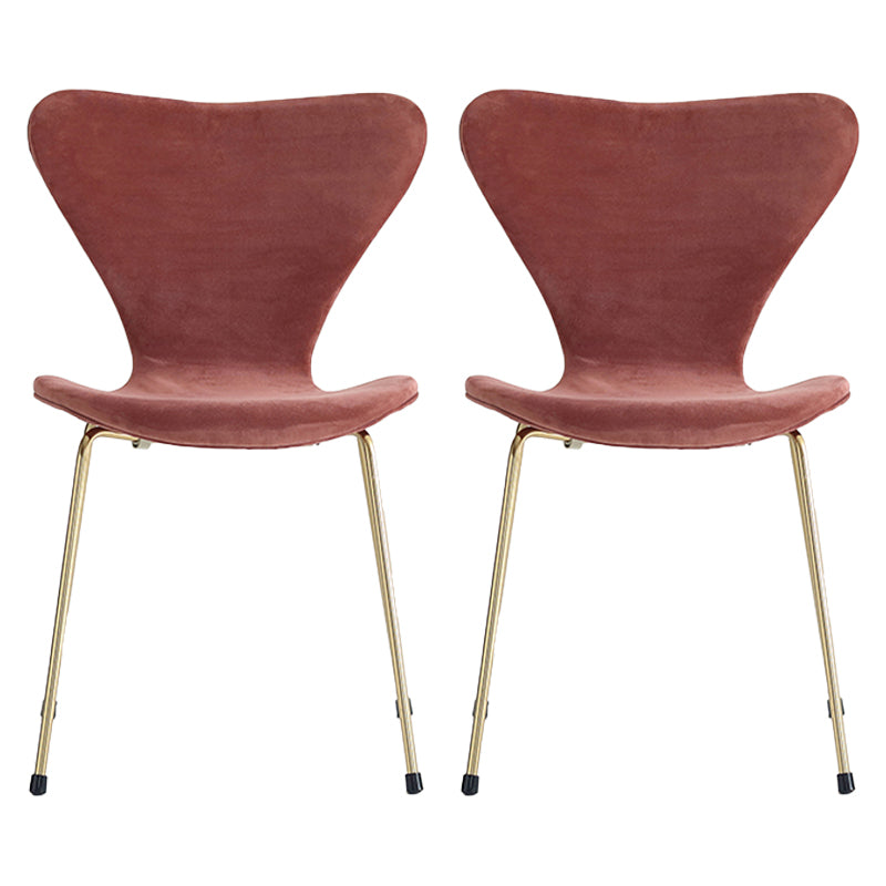 Sillas laterales sin brazos de diseño moderno, tela de lino con respaldo sólido, sillas de comedor
