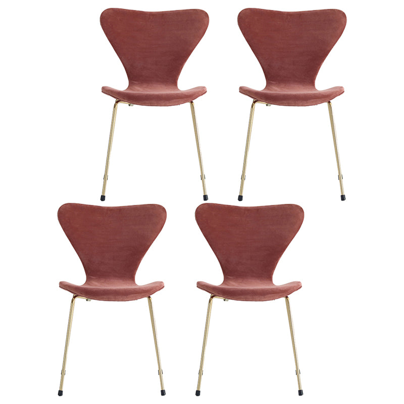 Sillas laterales sin brazos de diseño moderno, tela de lino con respaldo sólido, sillas de comedor