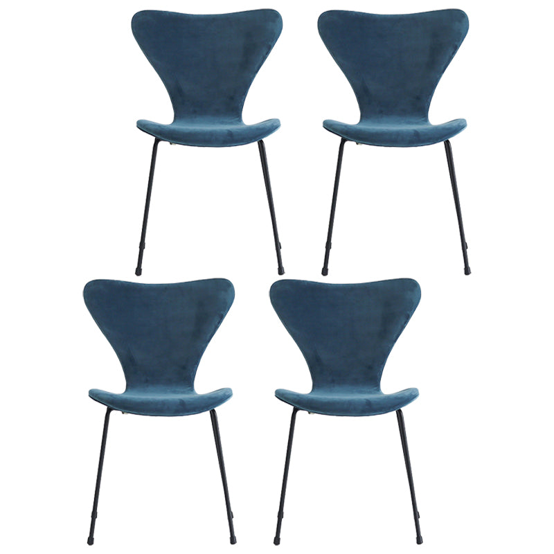 Sillas laterales sin brazos de diseño moderno, tela de lino con respaldo sólido, sillas de comedor