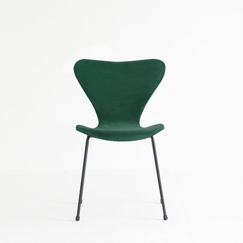 Sillas laterales sin brazos de diseño moderno, tela de lino con respaldo sólido, sillas de comedor