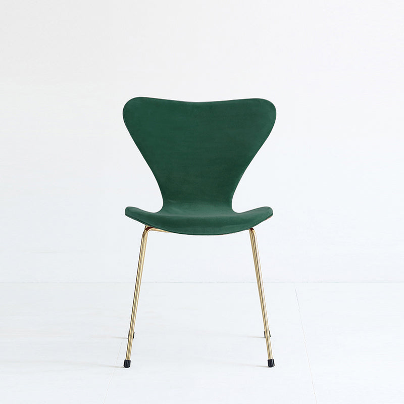 Sillas laterales sin brazos de diseño moderno, tela de lino con respaldo sólido, sillas de comedor