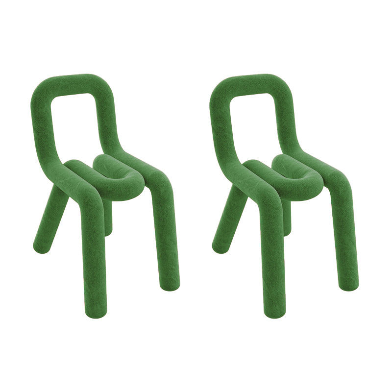 Sillas de comedor estilo moderno Sillas laterales sin brazos con patas de metal para cocina