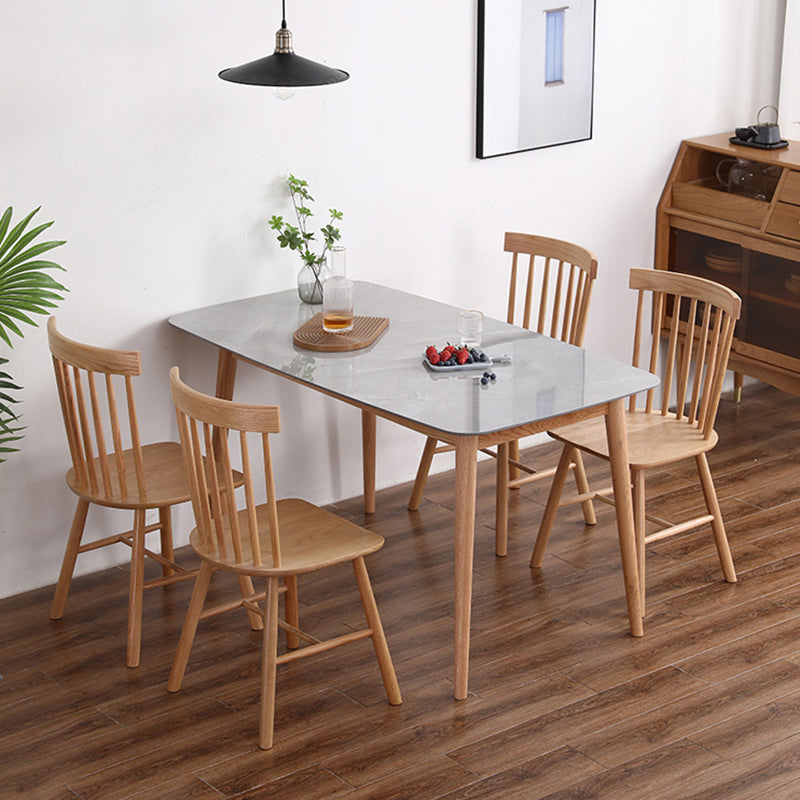 Moderno 1/2/4/5 Piezas Conjunto de comedor de comedor de madera maciza/Artículos separados