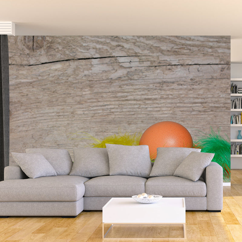 Light Bird Feather Wall Mural Modern Style Mildew Resistant for Wall Decor