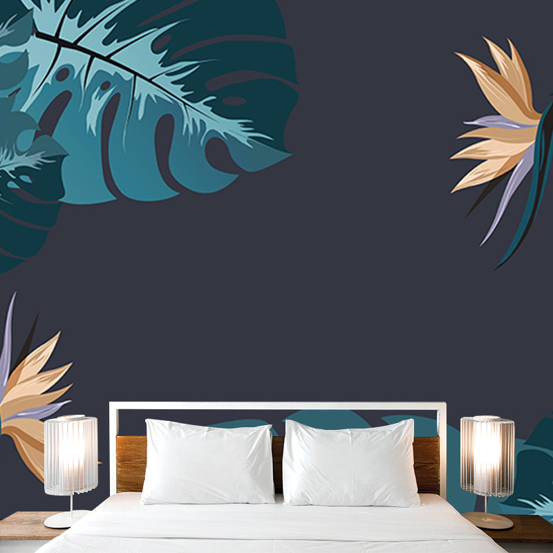 Tropical Plants Wall Mural Tropical Style Mildew Resistant Wall Art for Room