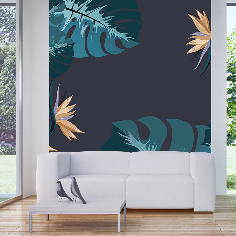 Tropical Plants Wall Mural Tropical Style Mildew Resistant Wall Art for Room