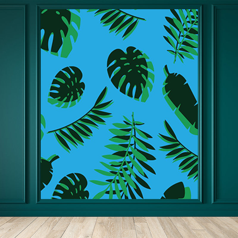 Tropical Plants Mural Tropical Style Mildew Resistant for Meeting Room