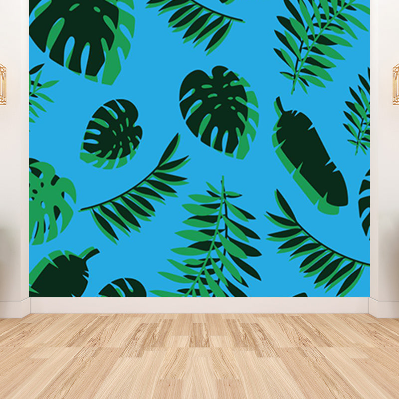 Tropical Plants Mural Tropical Style Mildew Resistant for Meeting Room