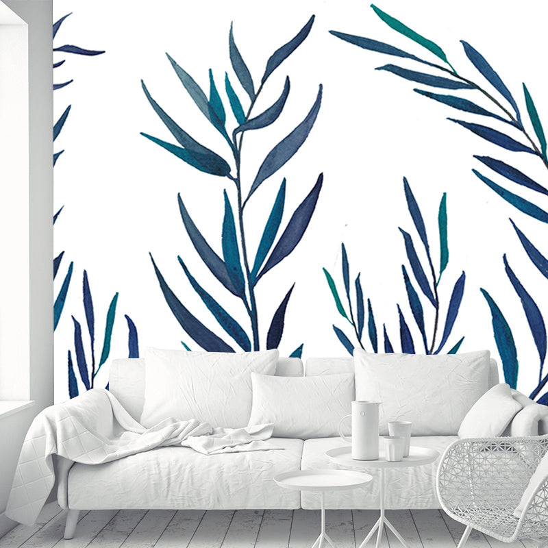 Tropical Plants Wall Mural Tropical Style Mildew Resistant for Sleeping Room