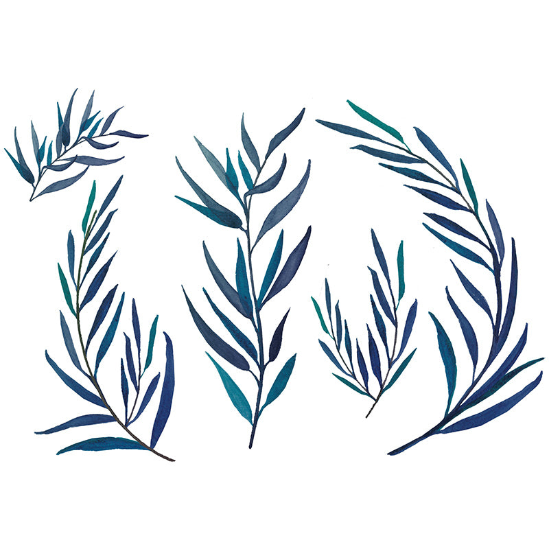 Tropical Plants Wall Mural Tropical Style Mildew Resistant for Sleeping Room