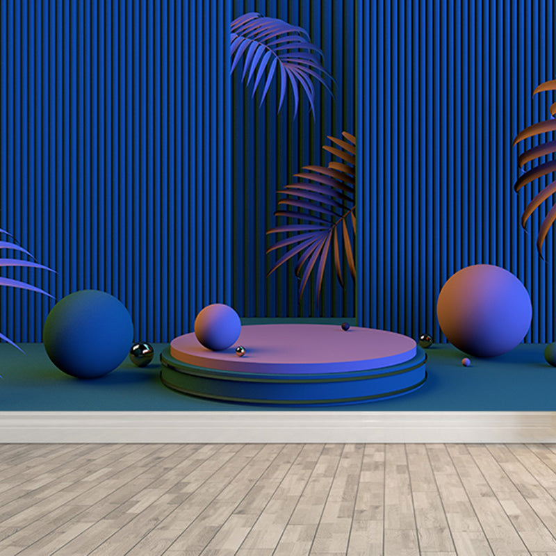 Customized Tropical Plants Mural Tropical Style Mildew Resistant for Dining Room