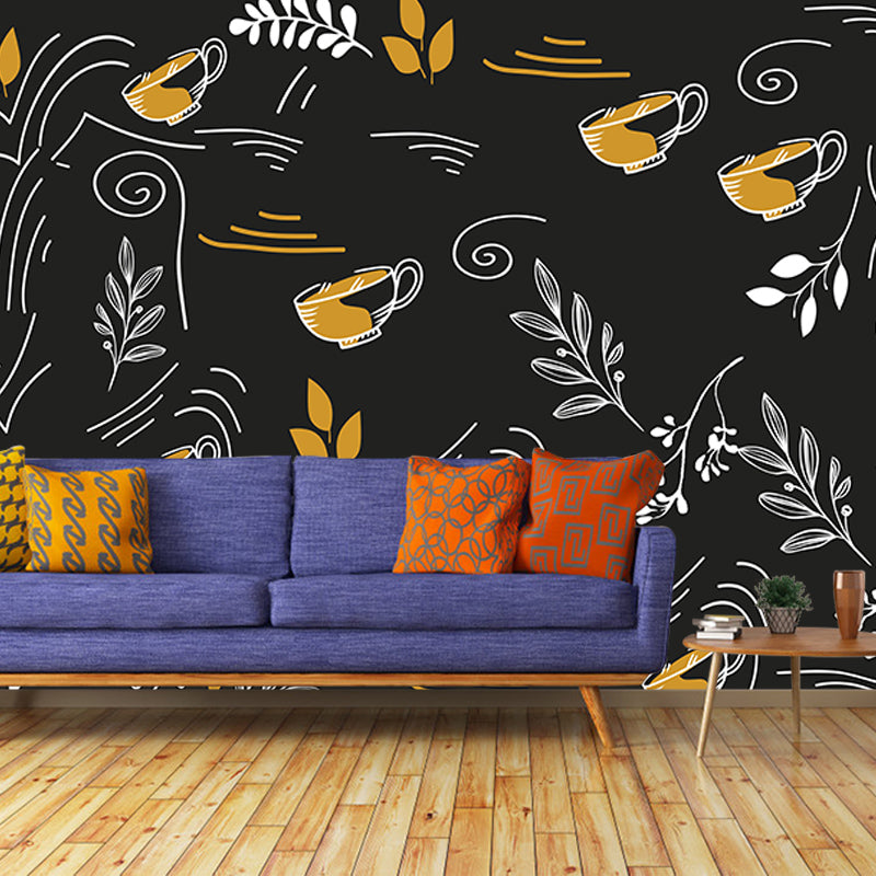 Tropical Plants Wall Mural Tropical Style Mildew Resistant Wall Covering