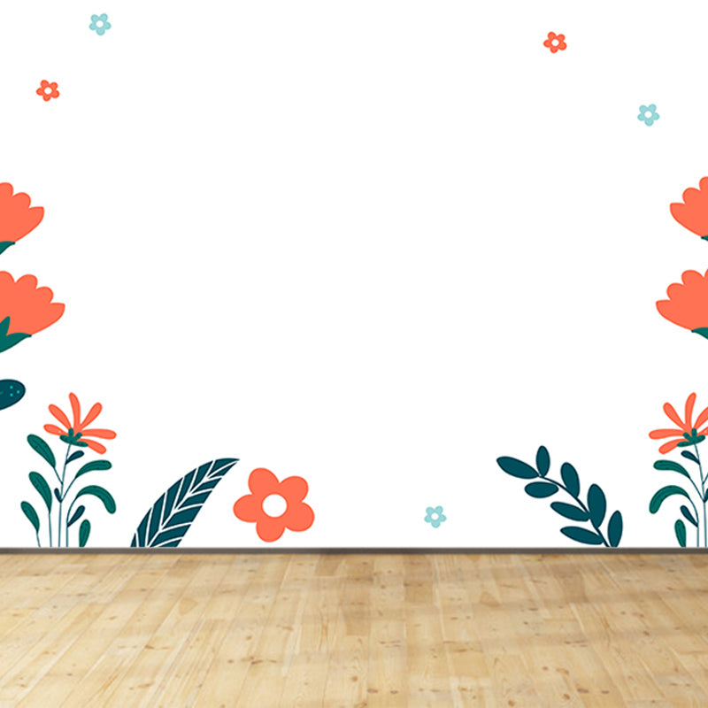 Tropical Plants Wall Mural Mildew Resistant for Sitting Room