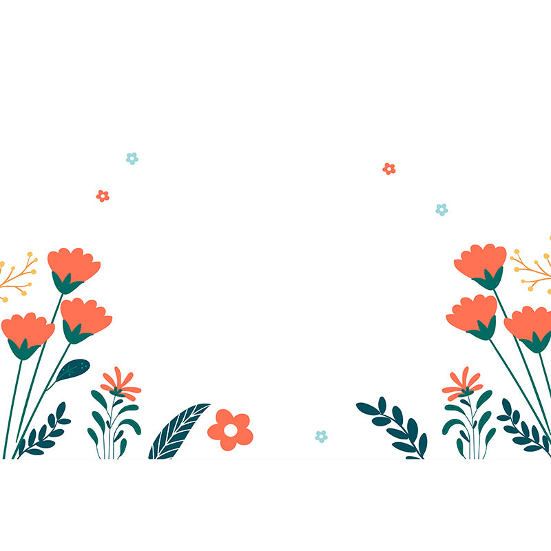 Tropical Plants Wall Mural Mildew Resistant for Sitting Room