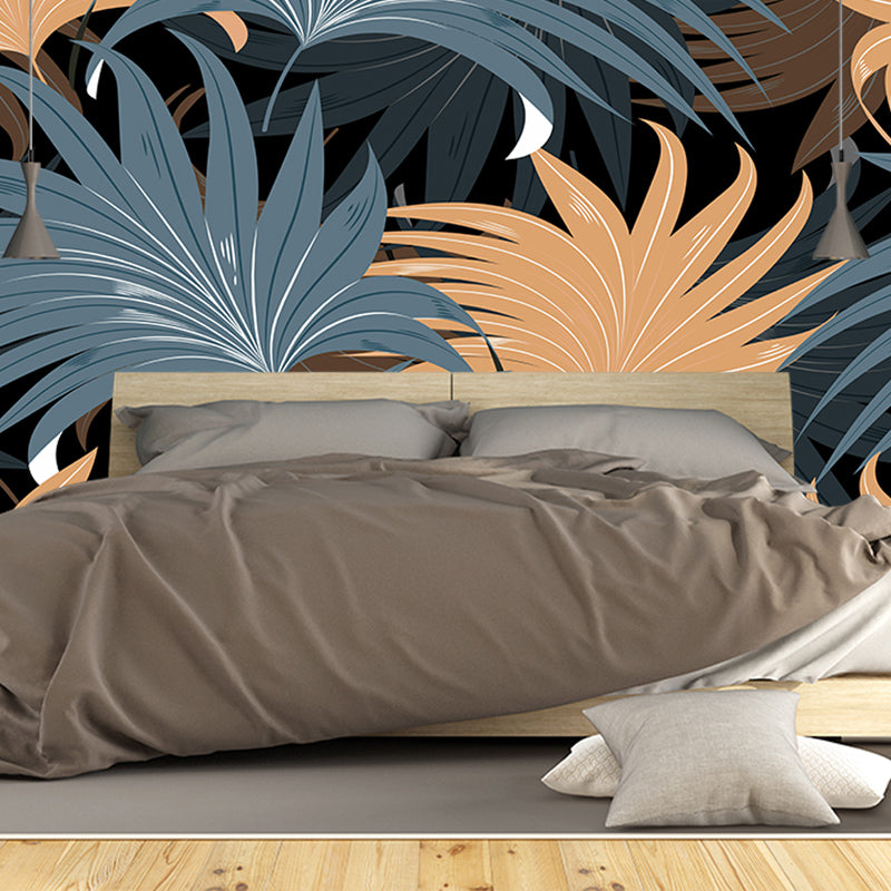 Tropical Plants Wall Mural Tropical Style Mildew Resistant for Bathroom