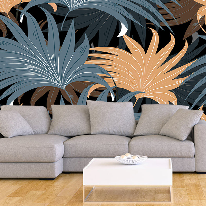 Tropical Plants Wall Mural Tropical Style Mildew Resistant for Bathroom