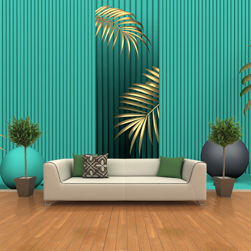 Tropical Plants Wall Mural Tropical Style Mildew Resistant for Bathroom