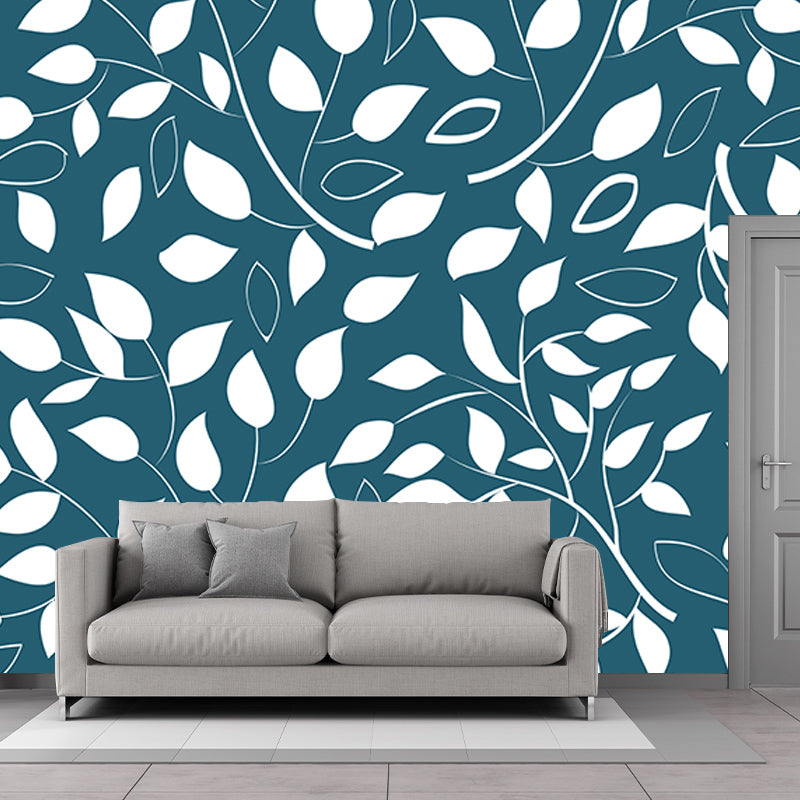 Plants Wall Mural Tropical Style Mildew Resistant for Home Decor